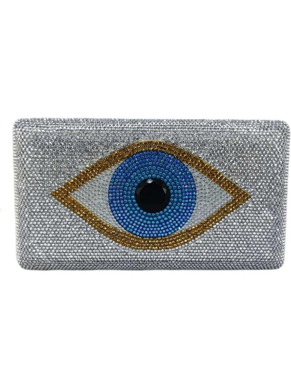 Chic Evil Eye Rhinestone Clutch - Elegant Women's Formal Evening Handbag